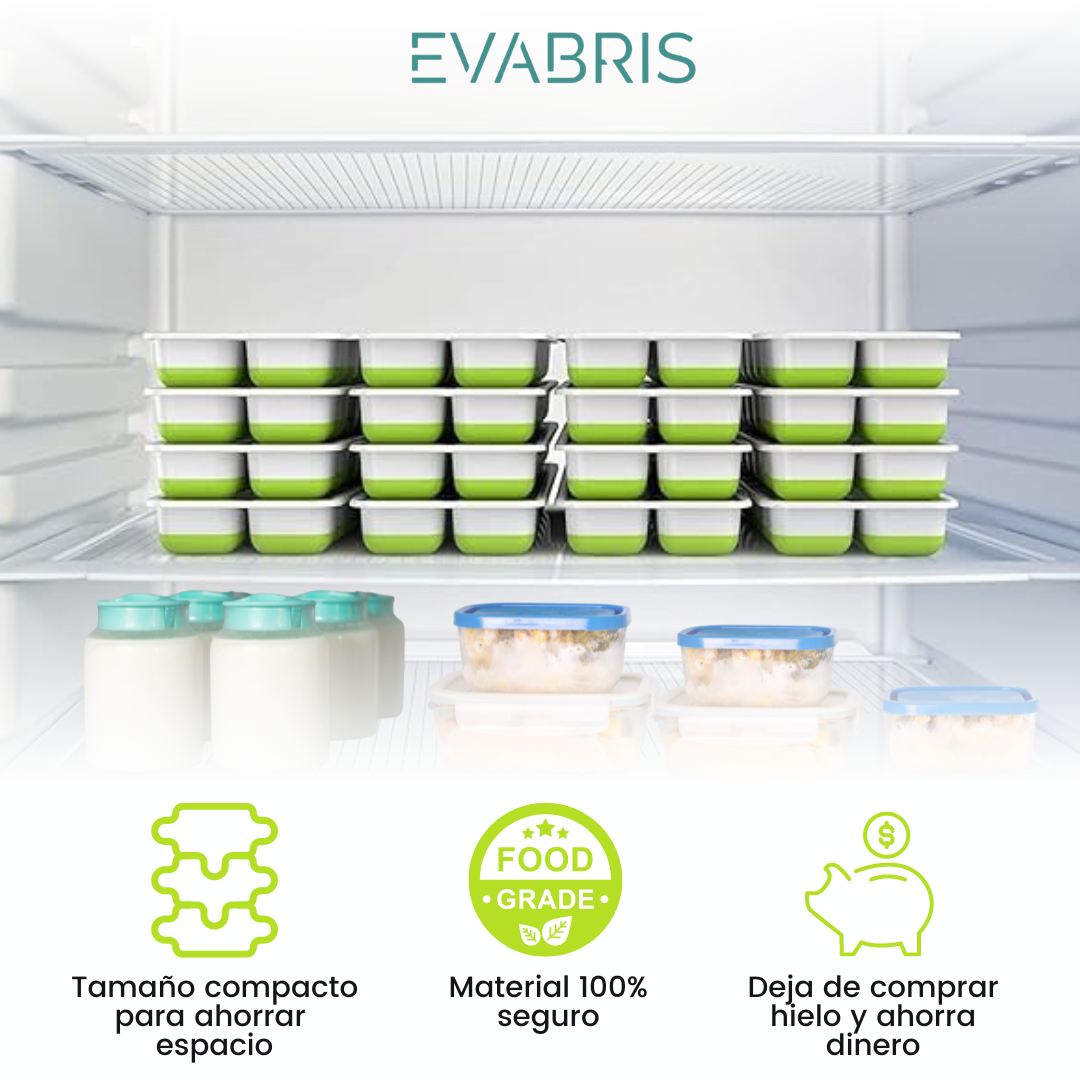 EVABRIS® Cubiteras para Hielo con Tapa