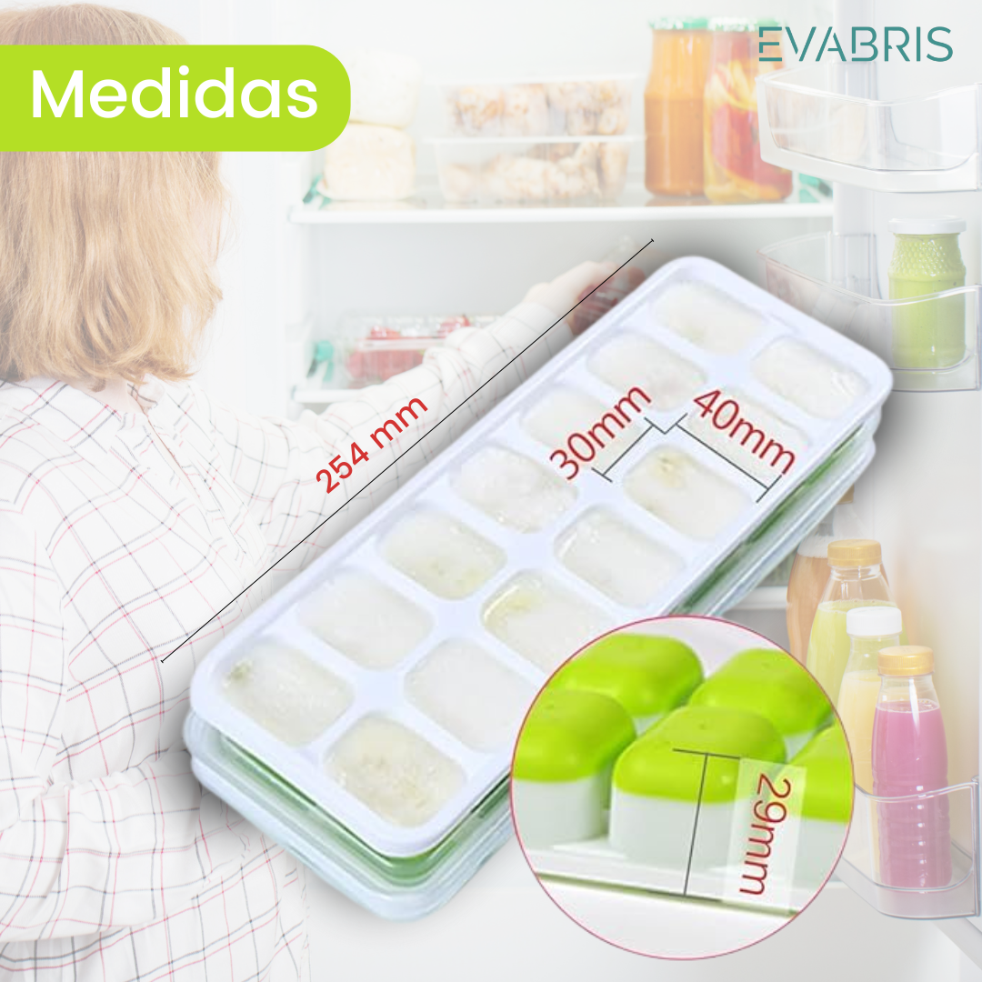 EVABRIS® Cubiteras para Hielo con Tapa